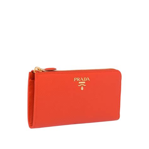 red ruched prada wallet|prada wallet red inside.